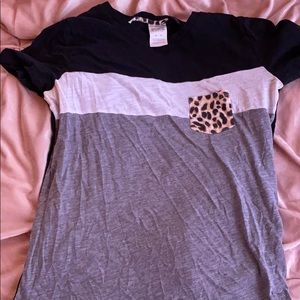 Victoria’s Secret Pink animal print pocket T